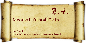 Novotni Atanázia névjegykártya